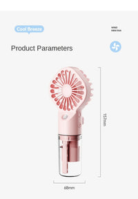 Mini USB Misting Fan – Portable Handheld Rechargeable Cooler