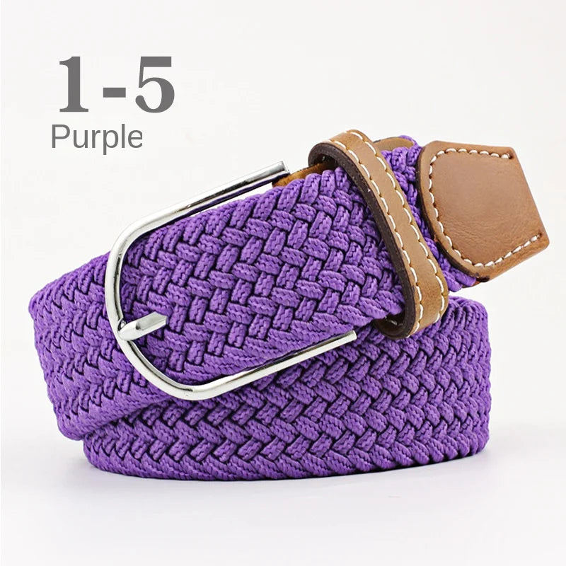 Unisex Colorful Canvas Belt – 107/120cm Casual Luxury Nylon Girdle for Men & Women