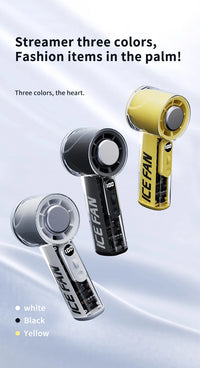 Turbos Chilled Ice Sensation Cold Fan 3000mAh Rechargeable Mini Turbos Fan 100 Speeds Outdoor Protable Handheld Air Cooling Fan