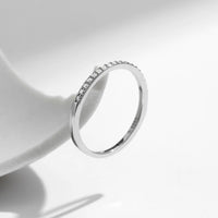 Moissanite Eternity Ring – 925 Sterling Silver Band