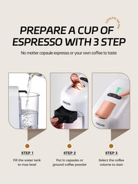 Cafelffe 5-in-1 Capsule Coffee Machine 19Bar