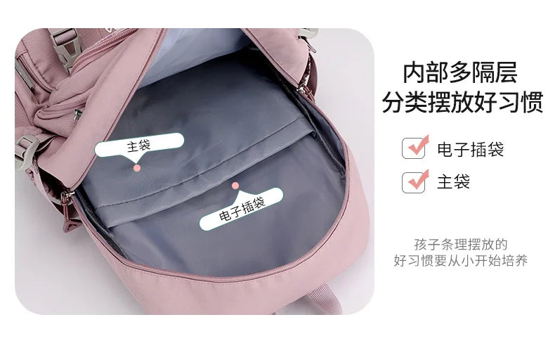 Children School Bags For Girls Large Schoolbag Kawaii Primary School Backpack Kids Book Bag Waterproof Laptop Travel Rucksack