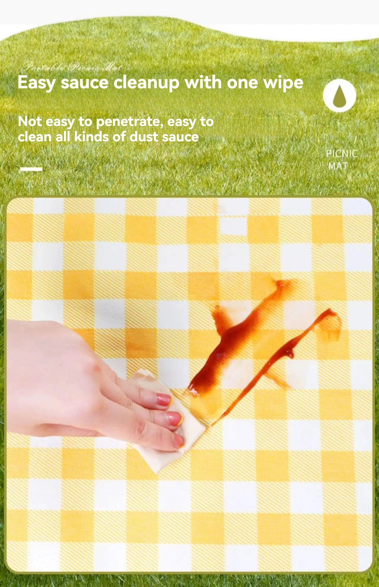 Picnic Mat, Moisture-proof Camping and Picnic Mat, Outdoor Waterproof Portable Beach Mat, Outdoor Spring Outing Mat