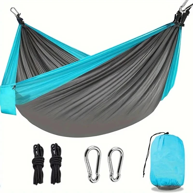 Single Portable Camping Hammock with Tree Straps & Storage Bag