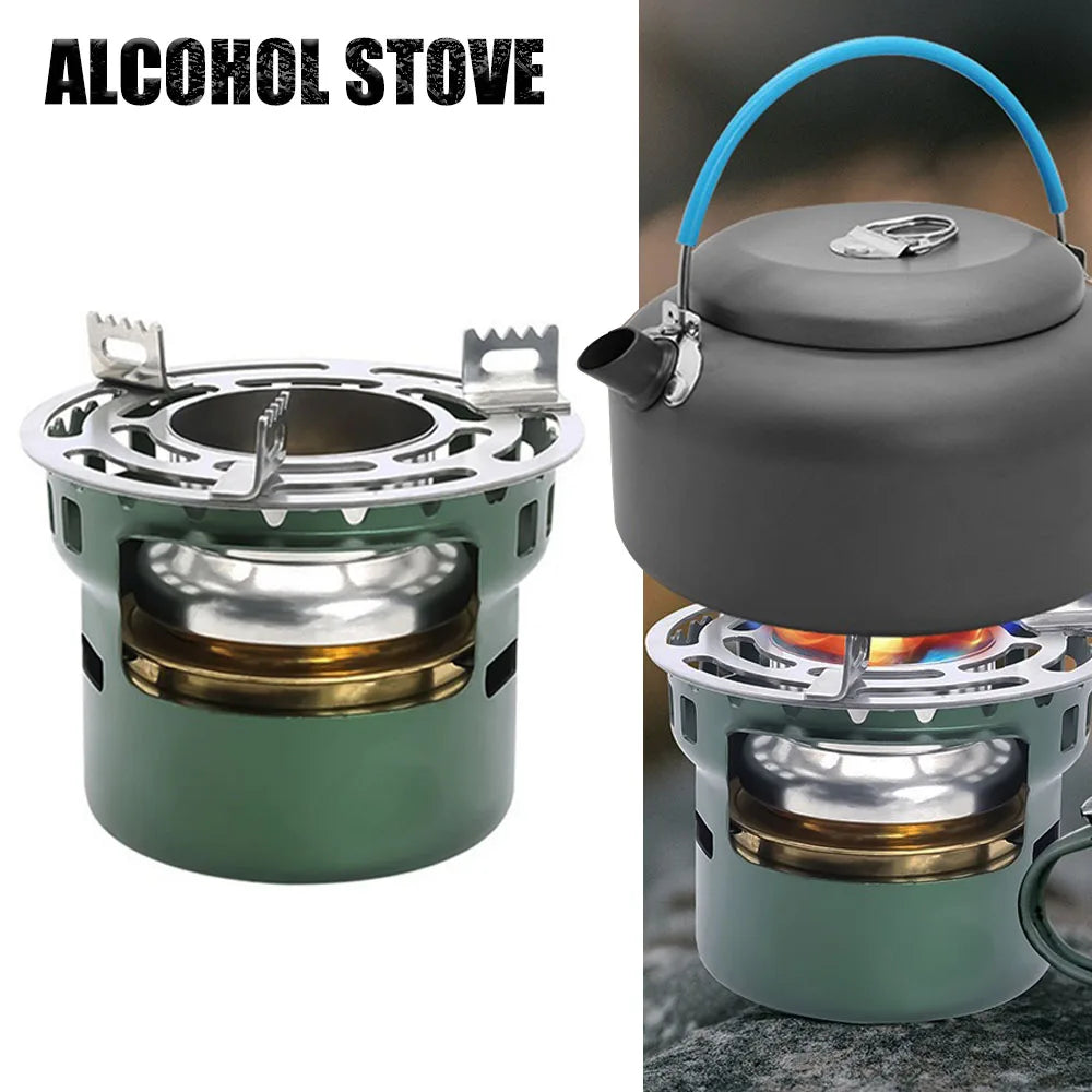 Portable Mini Alcohol Stove Outdoor Camping Barbecue Burner