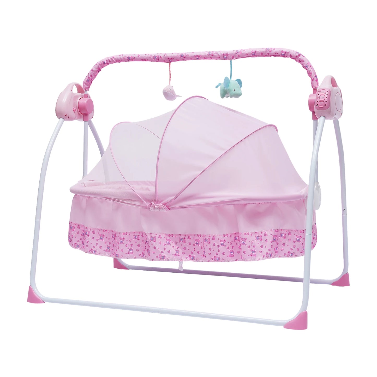 BYMAOCAR Electric Baby Crib Cradle with Bluetooth Auto-Swing