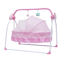 BYMAOCAR Electric Baby Crib Cradle with Bluetooth Auto-Swing