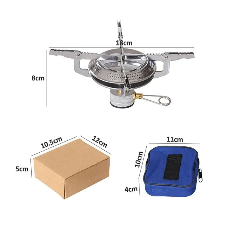 Windproof Camping Gas Stove Portable Foldable Backpack Electronic Stove Head Outdoor Cooking Picnic HikingMountaineering Camping