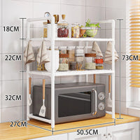 2-Tier Kitchen Microwave Storage Rack Condiment Organizer