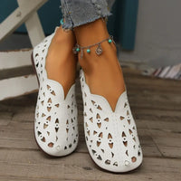 Women’s Genuine Leather Flat Shoes – Mary Jane Slip-On