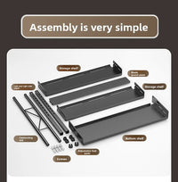 Multi-Layer Kitchen Storage Rack Carbon Steel for Spices and Tools