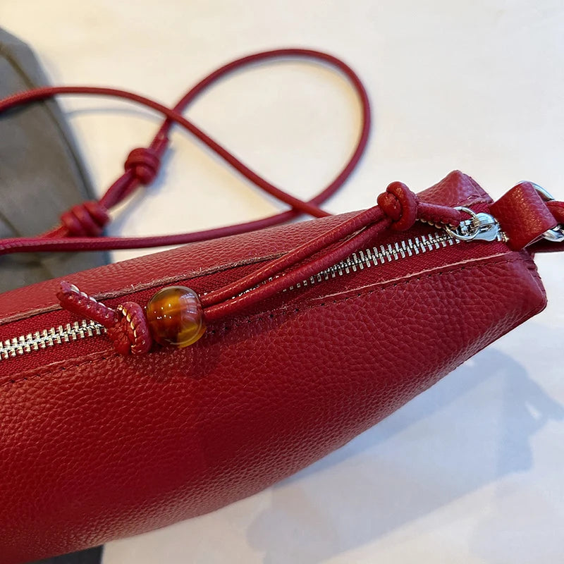 Women’s Genuine Cow Leather Crossbody Tote Shoulder Bag