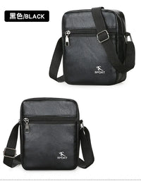 Vintage Messenger Bag Men PU Leather Business Worker Shoulder Bag Brown Black Man Crossbody Bag Male Handbag Gift for Husband