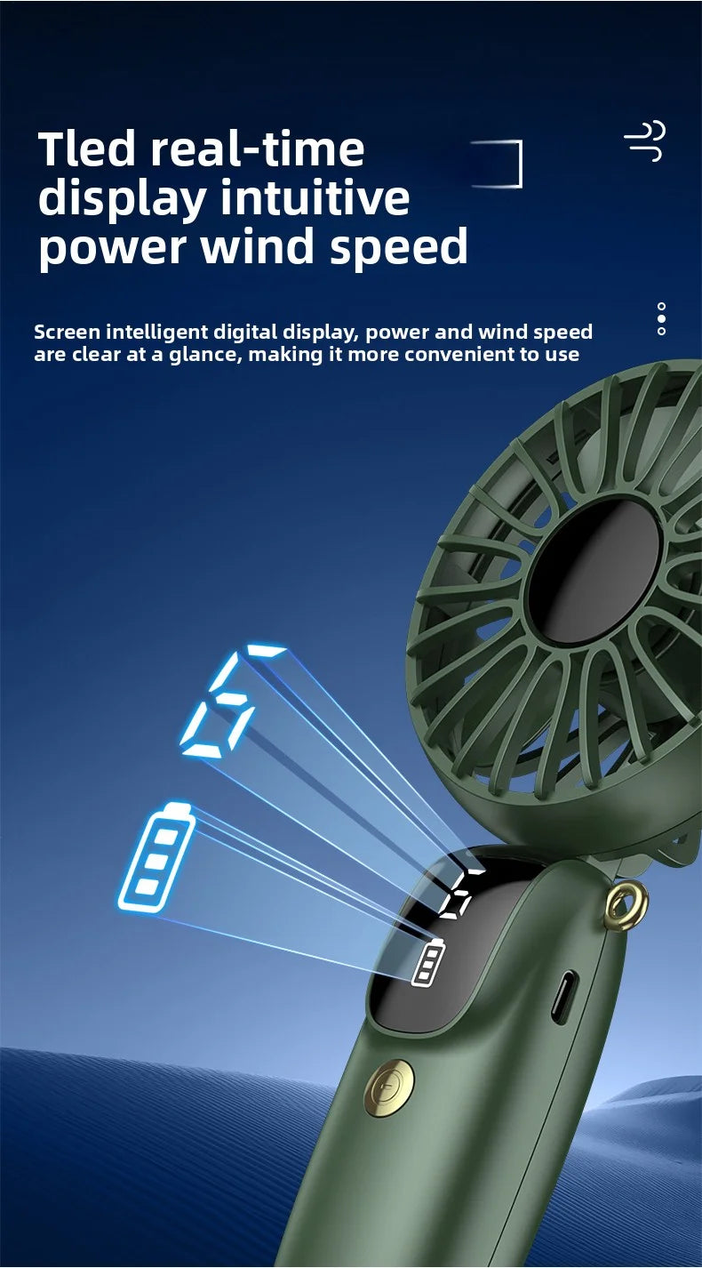 Portable Mini Handheld Neck Hanging Fan USB Rechargeable Battery Foldable Phone Holder with Aromatherapy  for Car  Home  Office