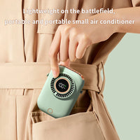 Portable Hanging Neck Fan with LED & 5 Speeds