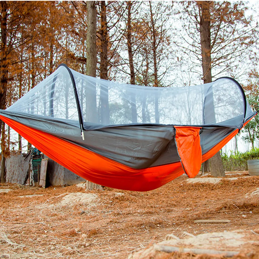 Two-Person Portable Camping Hammock with Straps & Belts