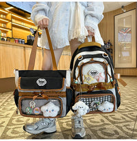 Large Capaci Children's School Bag Set for Girls Primary And Middle School Double oulder Bapa Sweet College Sle