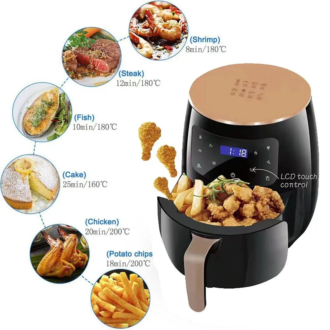 6L Air Fryer with Touch Screen