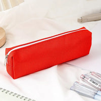 Simple Pencil Case School Supplies Pencil Cases Solid Color School Stationery Pencil Pouch Back To School