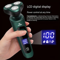 LED Digital Electric Shaver with Trimmer & Nose Hair