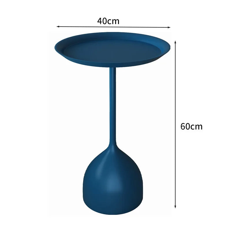 Simple Modern Wrought Iron Coffee Table Living Room Household Round Coffee Table Combination Creative Small Apartment Side Table