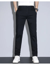 Men’s Cotton Stretch Business Pants – Slim Fit Trousers