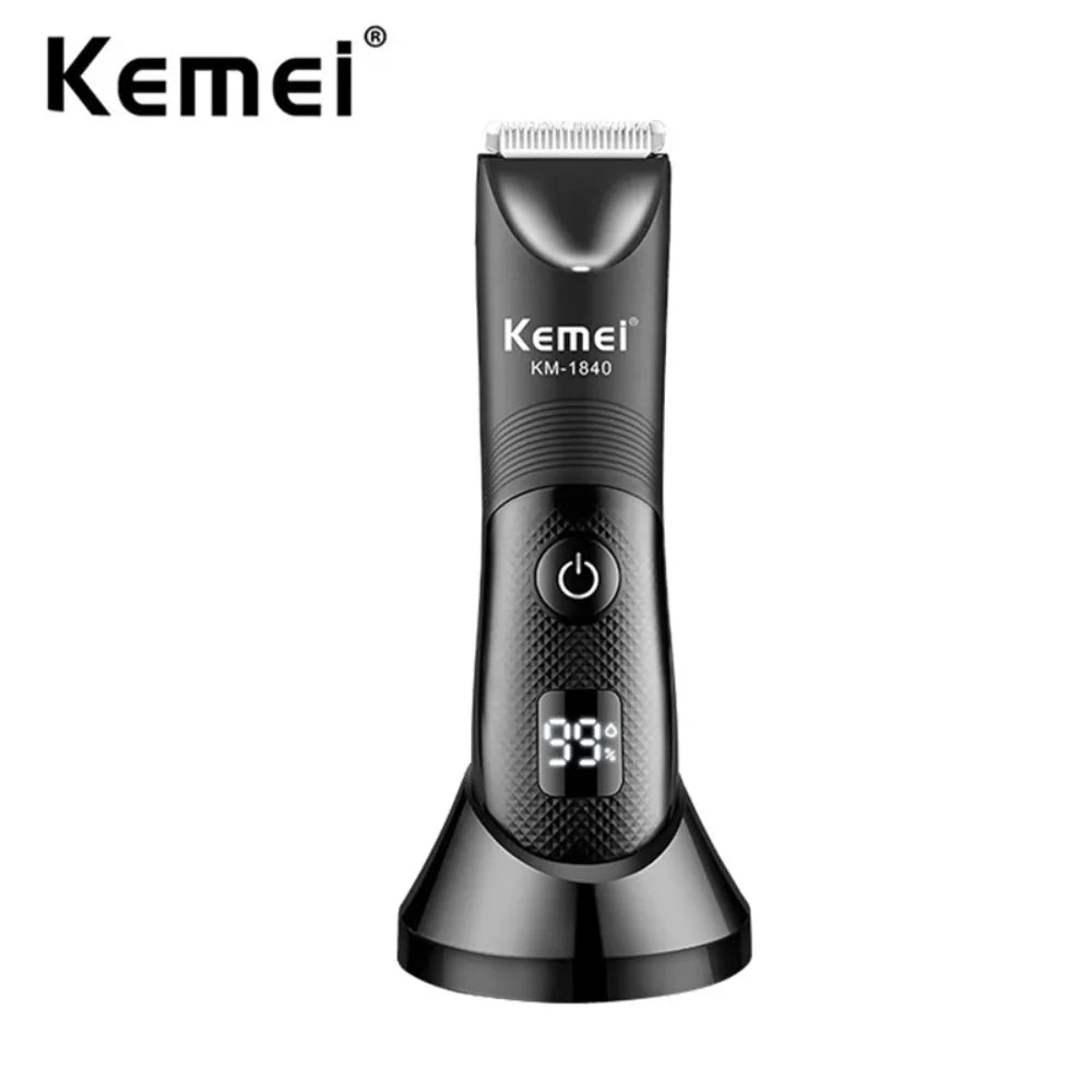Waterproof Male Body Hair Trimmer with Ceramic Blade