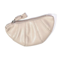 French Croissant Zipper Wallet & Makeup Handbag