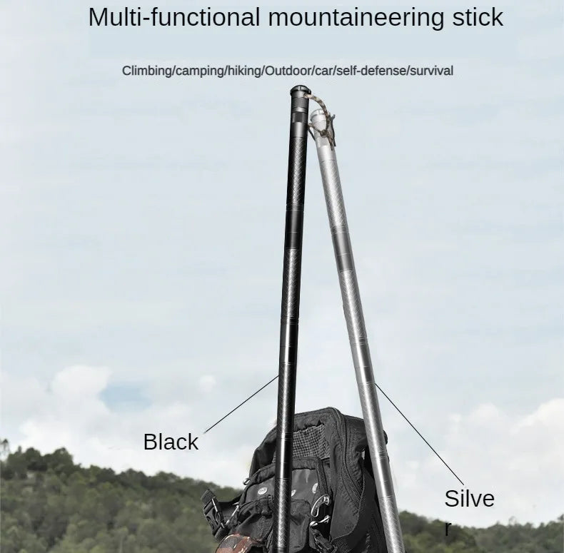 Outdoor Mountaineering Stick Multi Functional Self Defense Stick Car Mounted Tactical Mountain Camping Supplies Set Tools