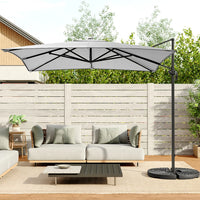 Breeins 3M Tilting Aluminium Cantilever Parasol – Dark Grey