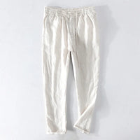 Men’s Linen Dress Pants Casual Loose Summer Trousers