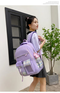 2025 New - Style Schoolbag for Primary School Girls, Suitable for Grades 1, 3 to 6, Child-Friendly, Load-Reducing and Spine