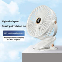 Xiaomi Youpin Clip-on Fan 5 Speed Quiet Rechargeable Desktop Portable Air Circulator Wireless Fan With LED Light Camping Home