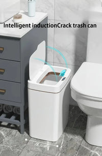 Smart Sensor Trash Bedroom Kitchen Touchless Rubbish Cans Waterproof Moisture Wide Body Design Sealed Odor Locked Garbage Bin