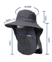 Men’s Panama Sun Hat with Neck & Face Cover