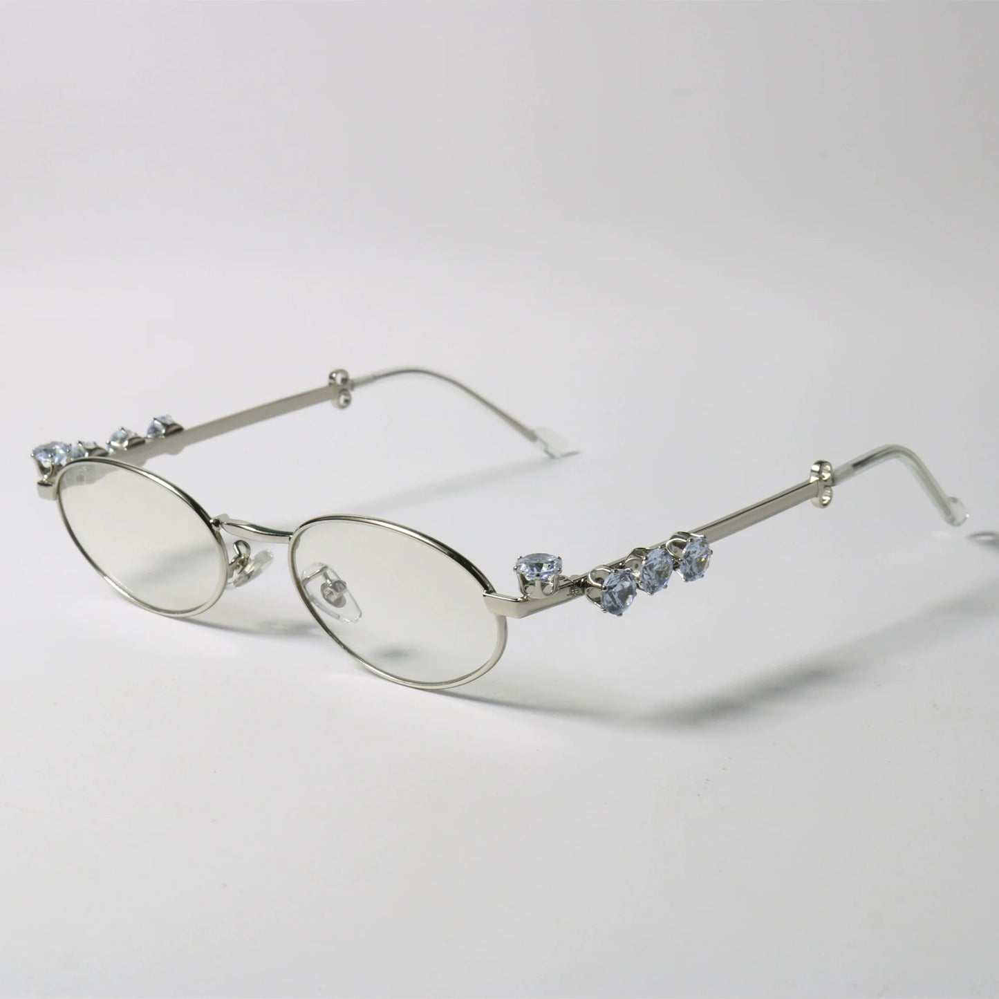 Oval Bling Sunglasses – Metal Frame Fashion Eyewear