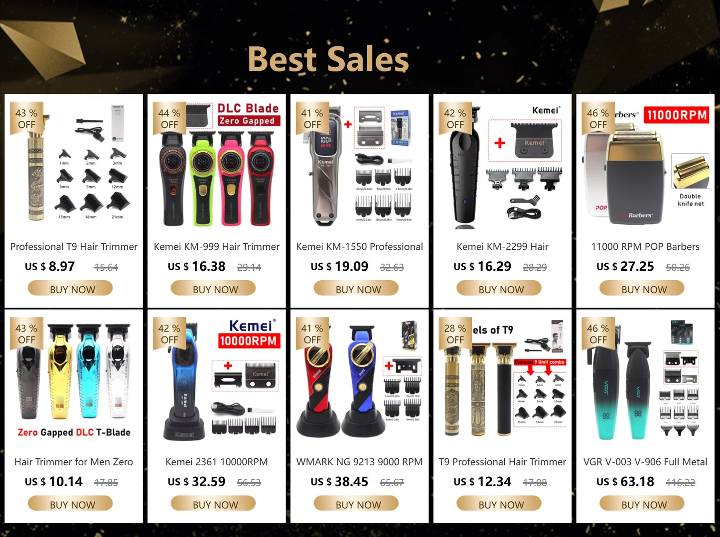 VGR V-996 Trimmer for Men DLC T-Blade LED Display Cordless USB Oil Head Professional Hair Clipper Finishing Machine Haircut