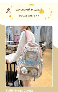 Large Capaci Children's School Bag Set for Girls Primary And Middle School Double oulder Bapa Sweet College Sle