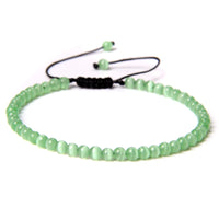 4MM Natural Stone Beaded Bracelet – Adjustable Unisex Quartz