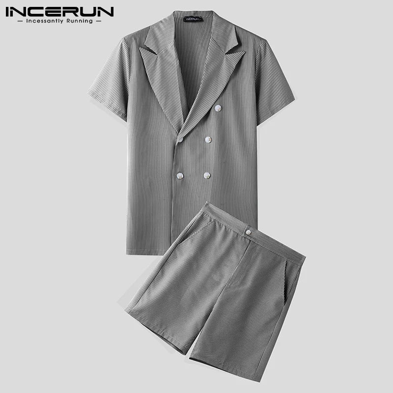 Men’s Striped Two-Piece Set