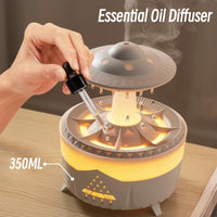 UFO Raindrop Remote Control Aroma Diffuser Electric Ultrasonic Air Humidifier Creative Water Drop Home Essential Oil Diffuser