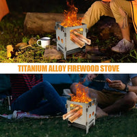 Portable Camping Fire Pit & Outdoor Grill Stove Burner