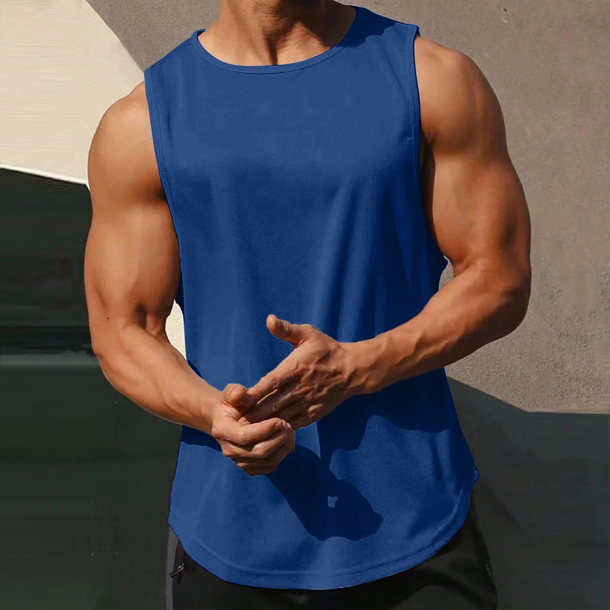 Men’s Summer Fitness Tank Top – Sleeveless Gym Vest