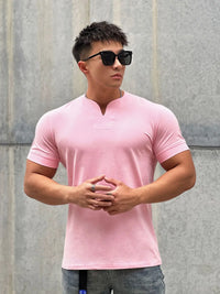 Men’s Slim Fit V-Neck T-Shirt – Summer Cotton Gym Tee