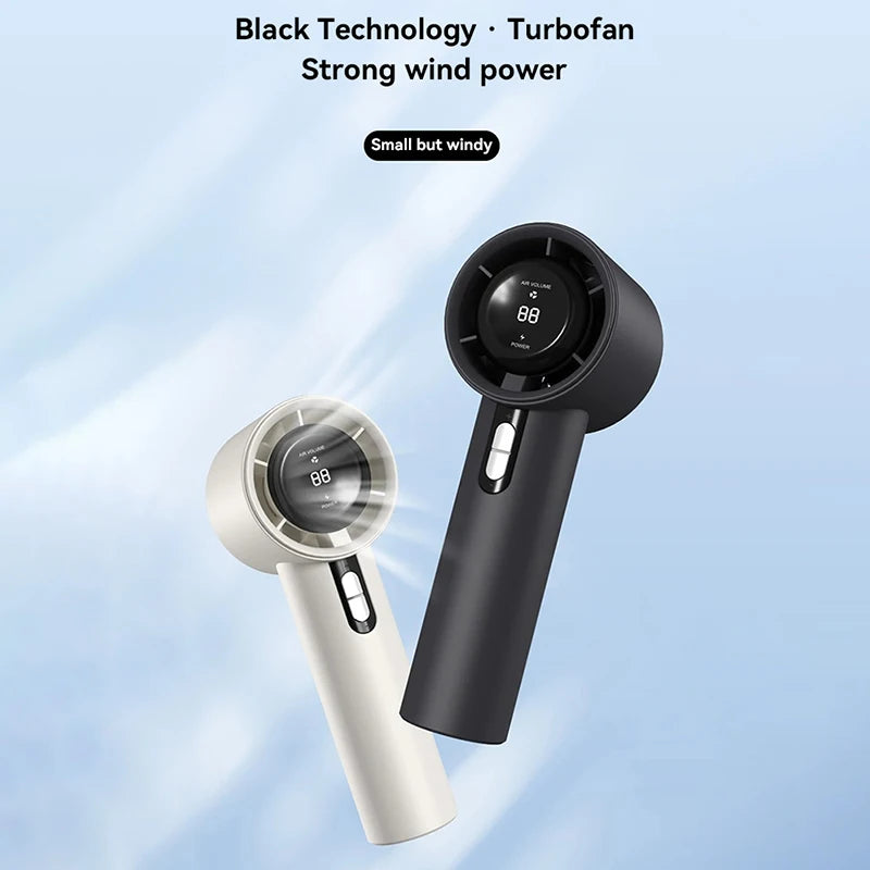 Xiaomi MIJIA Handheld High-speed Fan USB Charge Mini Portable 100 Speed Turbo Violent Small Outdoor Powerful Fan 3000mAh Battery