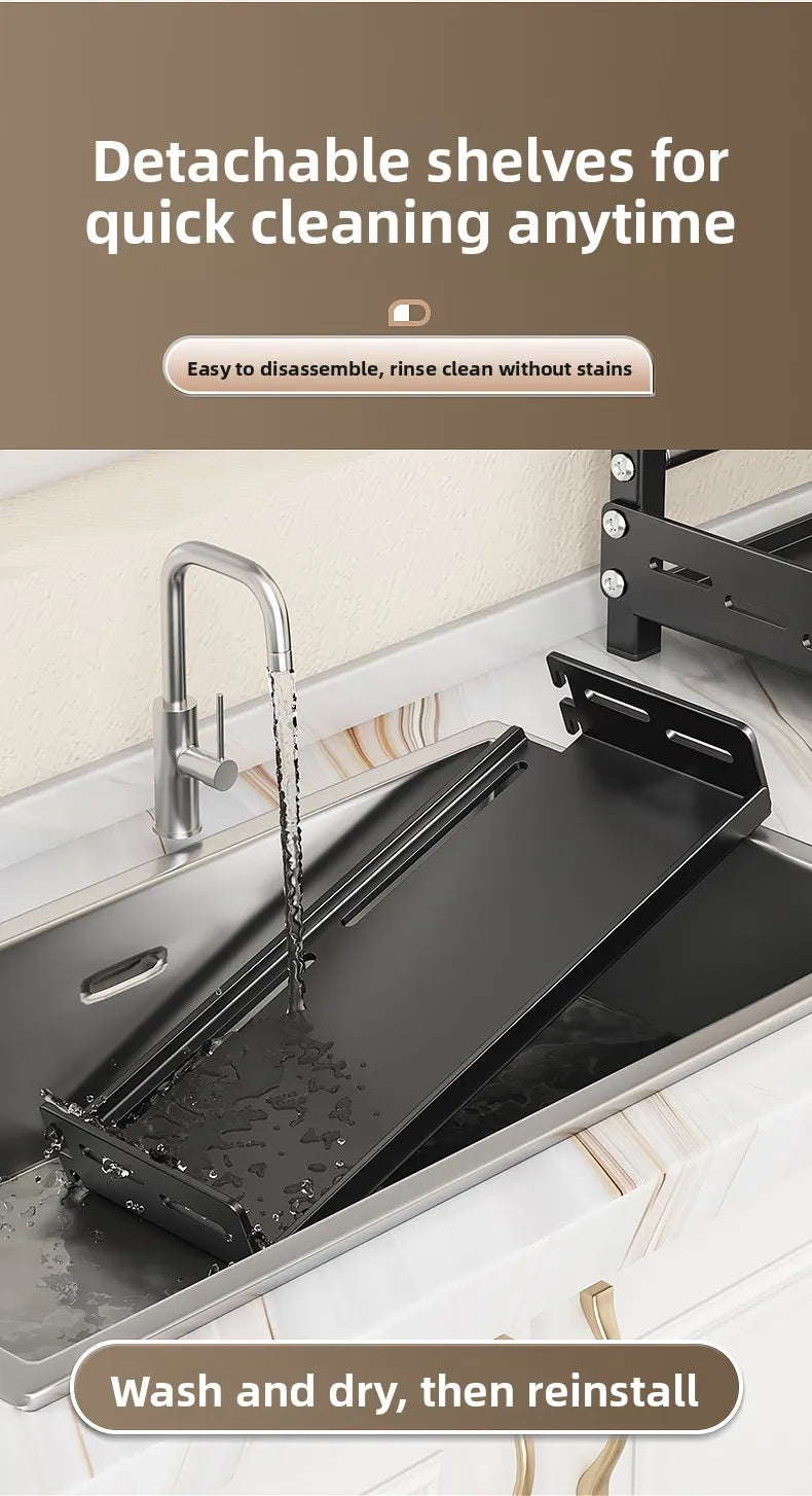 Multi-Layer Kitchen Storage Rack Carbon Steel for Spices and Tools