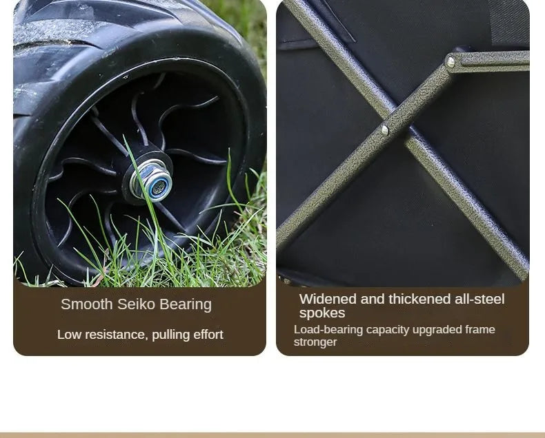 Folding Camping Cart – Heavy Duty Outdoor Utility Wagon