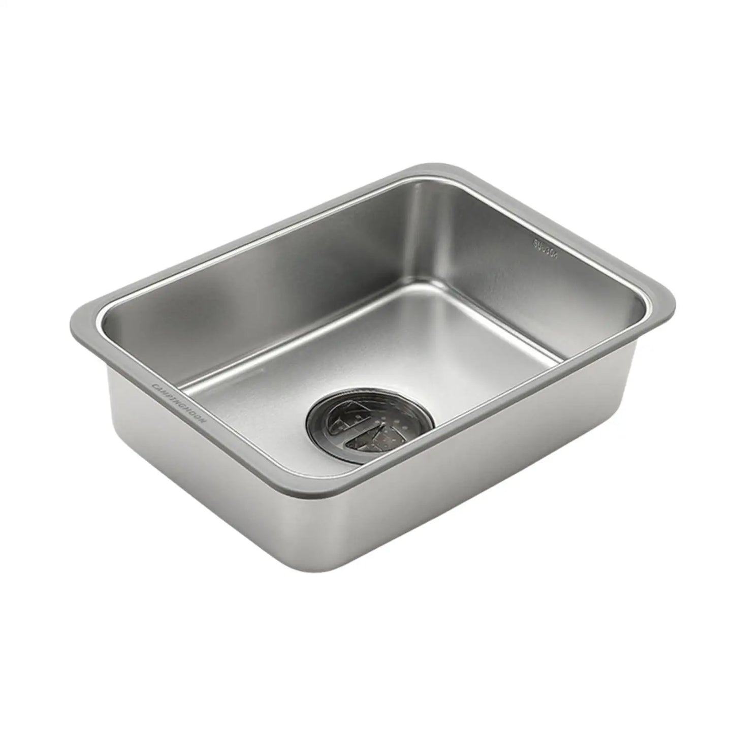 Stainless Steel Camping Sink Camping Table Sink Basin for Picnic Camping RV