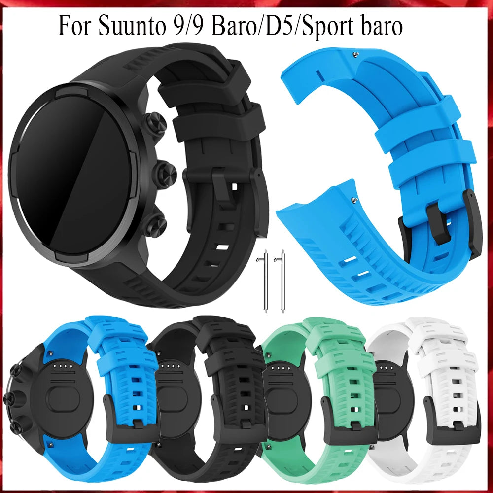 Silicone Watch Strap 24mm – Replacement Band for Suunto 9