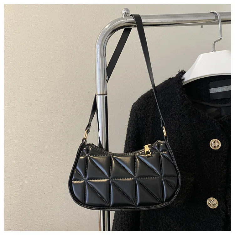 Vintage Fashion Versatile New Women's Bags Solid Rhombic High-End Texture Simple Generous Temperament Crossbody Shoulder